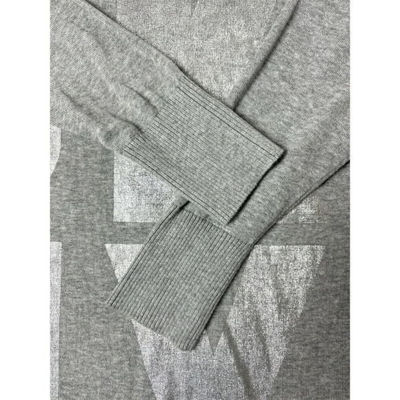 DKNY Women's Size Small Sweater Dress Logo Gray Metallic Streetwear 90s - Picture 4 of 11